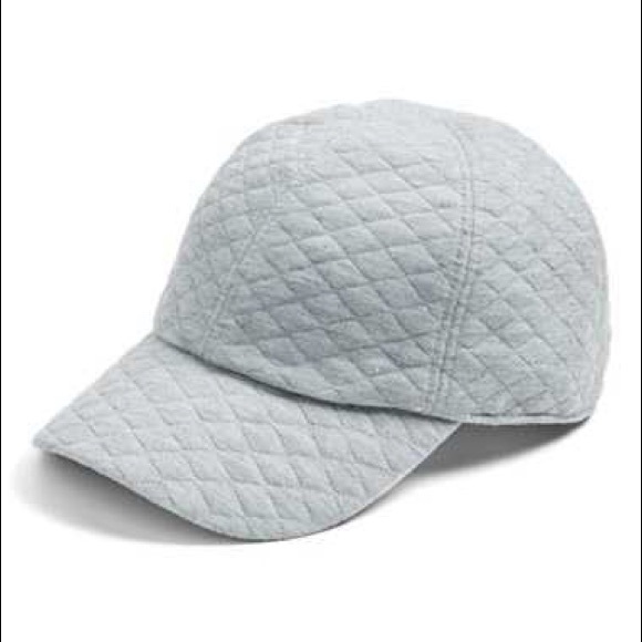 August Hats Accessories - NWOT NORDSTROM Gray soft quilted baseball cap